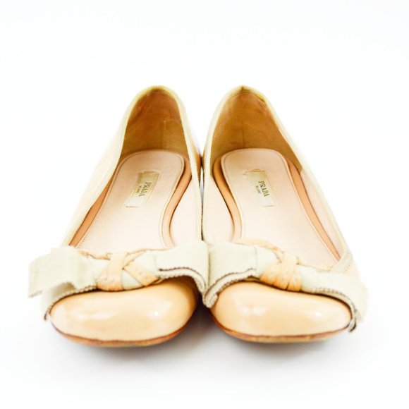 Prada Patent Leather Bow Flats #138-96 - Picture 2 of 5